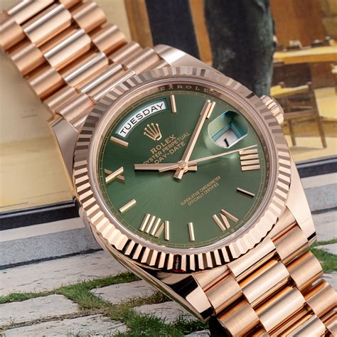 rolex day date 40 olive|Rolex oyster day date 40.